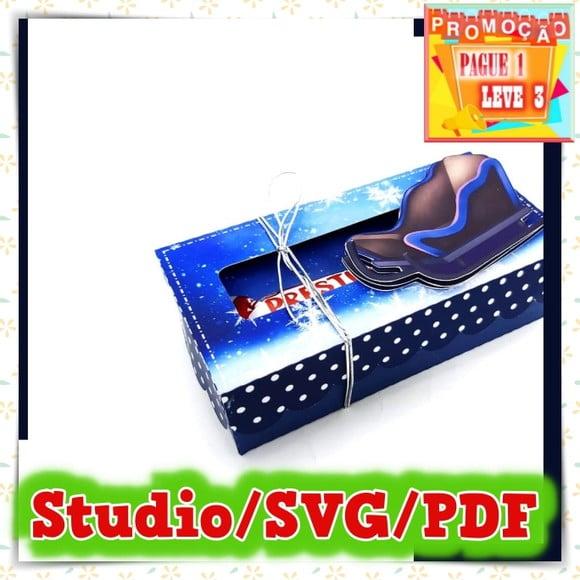 Arquivo de corte Caixa porta Chocolate Prestígio Natal