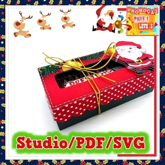 Arquivo de corte Caixa porta Chocolate Prestígio Natal