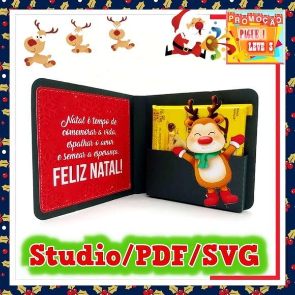 Arquivo de corte Caixa porta Chocolate Talento 90g Natal