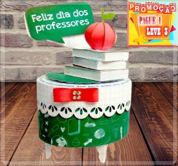 Arquivo de corte caixa presente Dia dos professores *Studio
