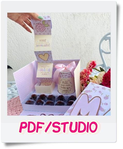 Arquivo de corte Caixa Surpresa- Dia das Mães Studio/PDF