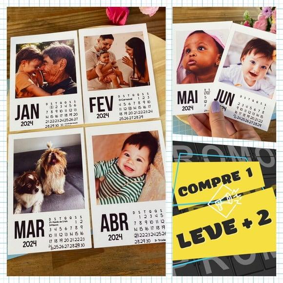 Arquivo de Corte Calendário Polaroid 2024 Png