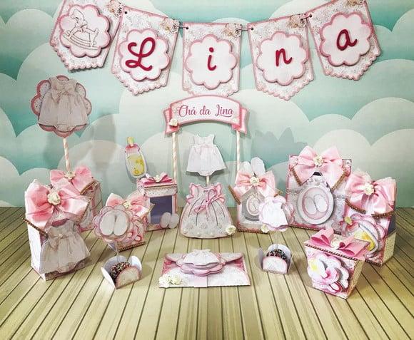 Arquivo de corte Chá de Bebe - Menina STUDIO/PDF/PNG