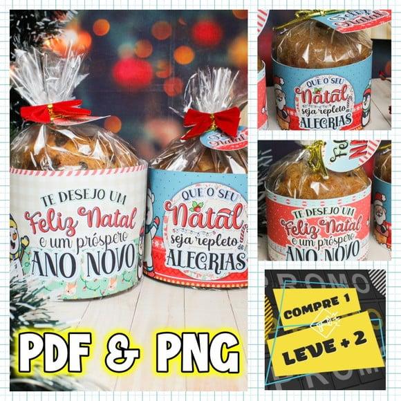 Arquivo de Corte Cinta para Panetone P e G Natal