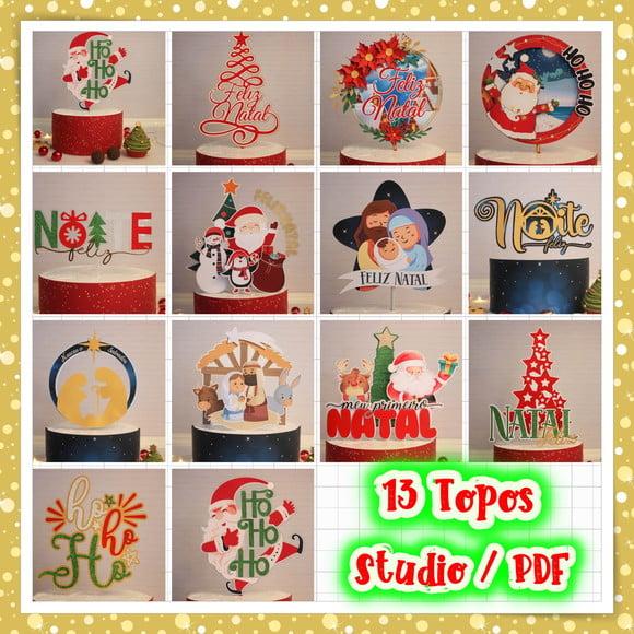 Arquivo de Corte Coletiva de 13 Topos Natalinos *studio/pdf*