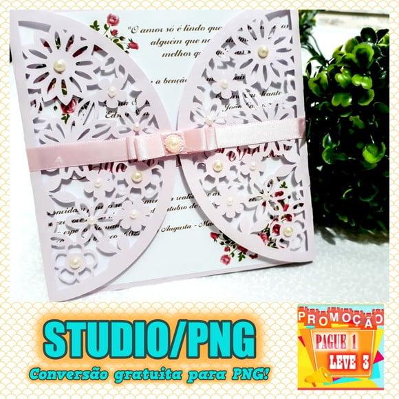 Arquivo de corte convite convite rendado rosa Studio/PNG