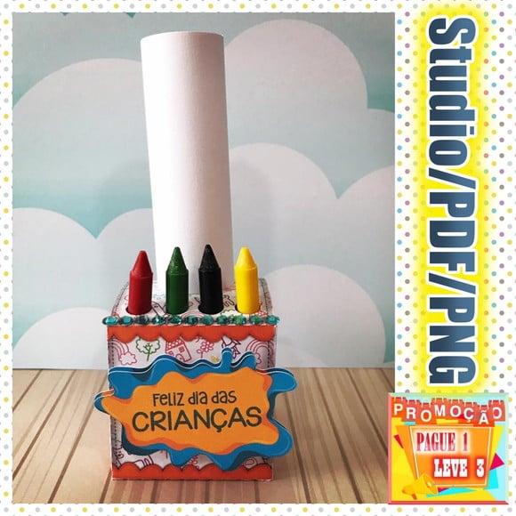 Arquivo de corte Cubo de colorir Dia das Crianças