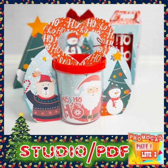 Arquivo de corte embalagem caneca Natal