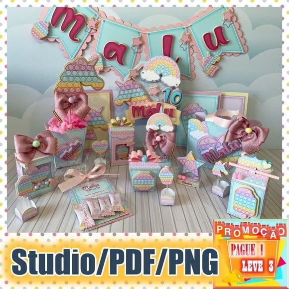 Arquivo de corte Fidget toys Pop It candy *Studio/PDF/PNG*