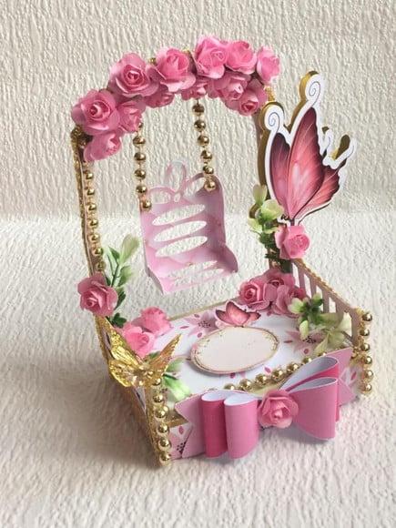 Arquivo De Corte Jardim De Borboleta Rosa Studio/pdf