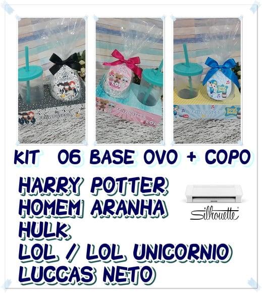 Arquivo de corte kit 6 Base Ovo e Copo Páscoa Studio
