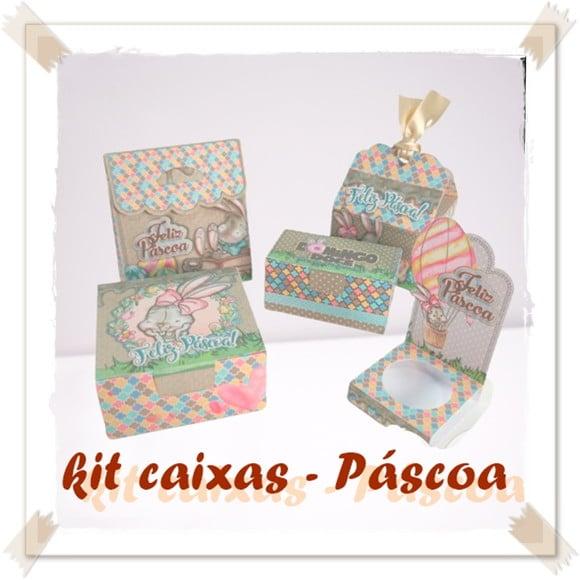 Arquivo de corte kit caixas - Páscoa DXF/PDF/SVG