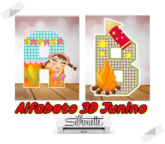 Arquivo de corte Letras 3D - Festa Junina ***Studio