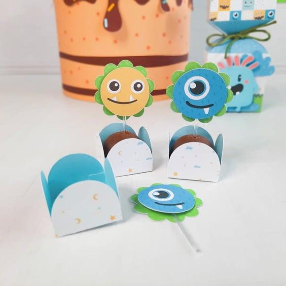 Arquivo de corte Monstrinhos Só um bolinho Studio/PDF