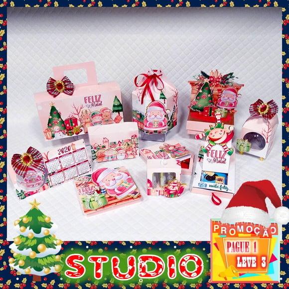 Arquivo de corte Natal Rosa *Studio*