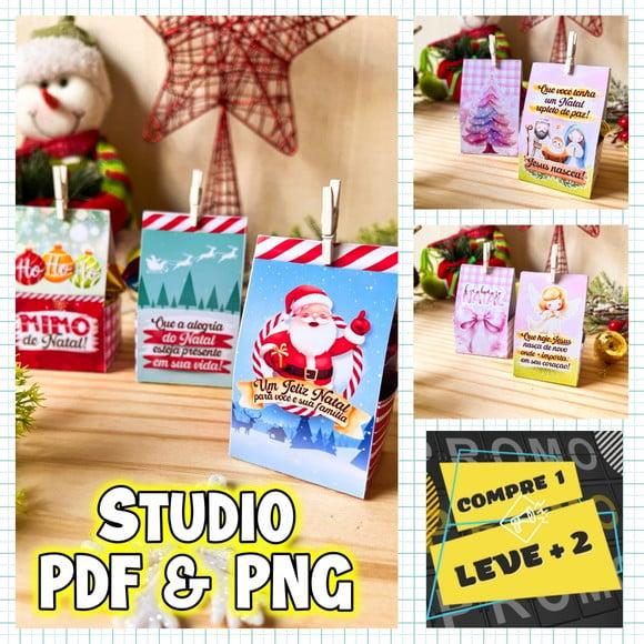 Arquivo de Corte Porta Bombom de Natal Studio/pdf