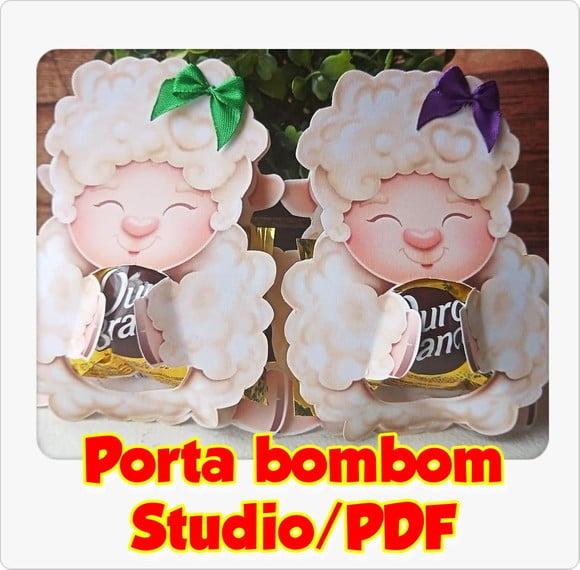 Arquivo de corte Porta Bombom ovelhinha Studio/PDF