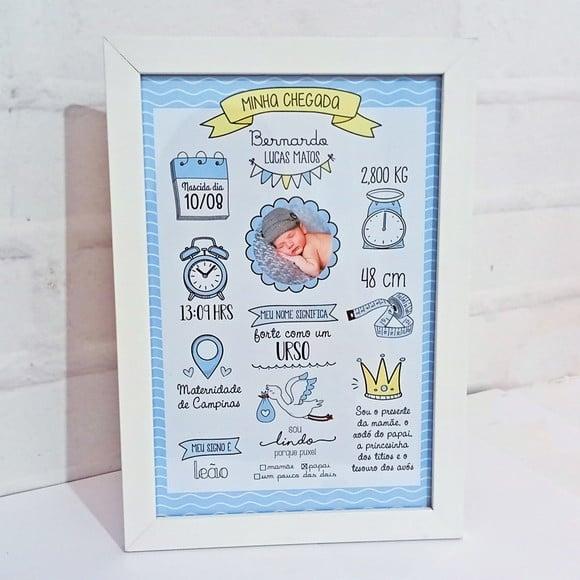 Arquivo de corte Quadro cheguei PNG