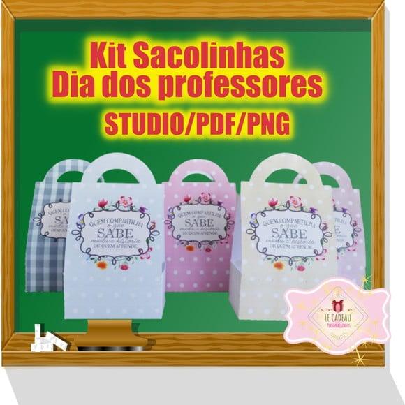 Arquivo de corte Sacola Dia dos professores *DXF/PDF