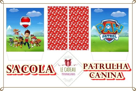 Arquivo de corte Sacola Patrulha Canina (M e G) Studio/PDF