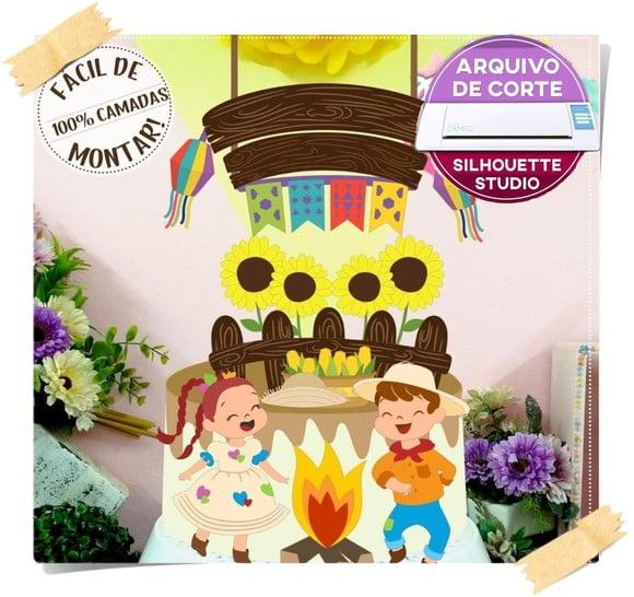 Arquivo de corte topo de bolo - Festa Junina **Studio**
