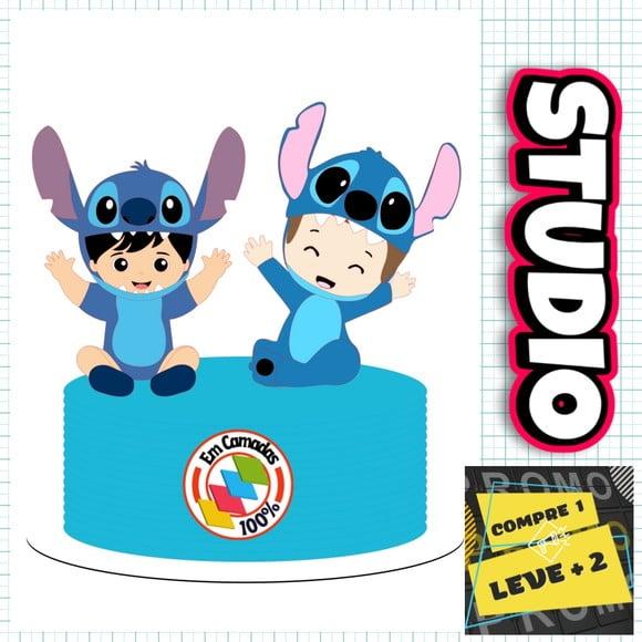 Arquivo de Corte Topo de Bolo Baby Stitch Menino