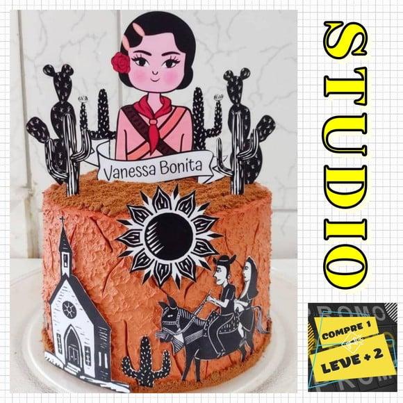 Arquivo de Corte Topo de Bolo Cordel Maria Bonita *studio*