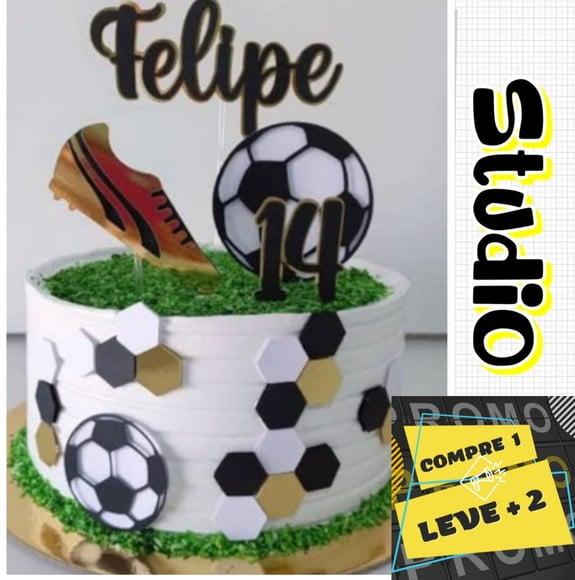 Arquivo de Corte Topo de Bolo Futebol Copa Bola e Chuteira