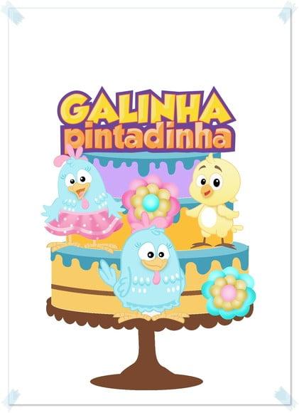 Arquivo de Corte Topo de Bolo Galinha Pintadinha Studio