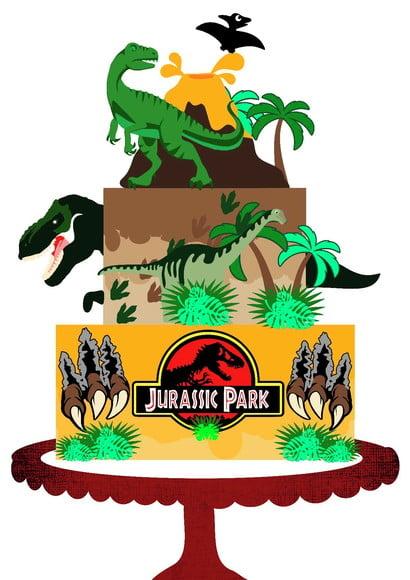 Arquivo de Corte Topo de Bolo Jurassic Park *Studio