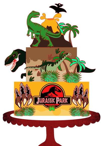 Arquivo de Corte Topo de Bolo Jurassic Park *Studio