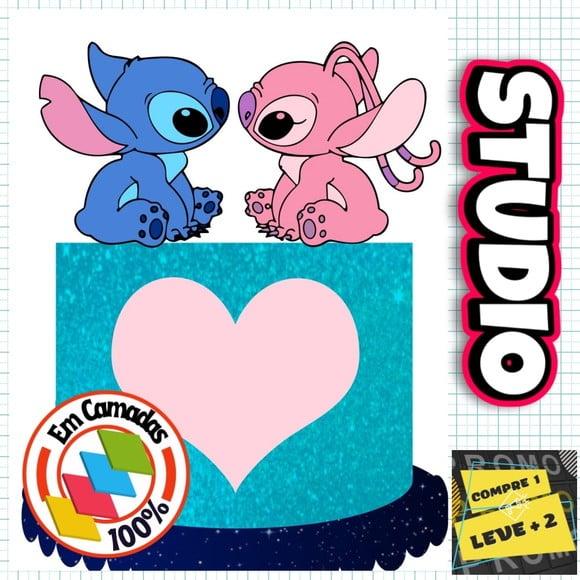 Arquivo de Corte Topo de Bolo Stitch e Angel