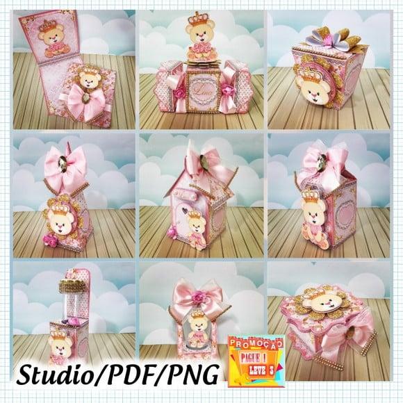 Arquivo De Corte Ursinha Princesa *studio/pdf