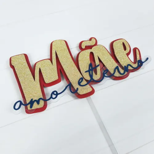 Arquivo de corte Topo de bolo Dia das Mães *Studio/PDF