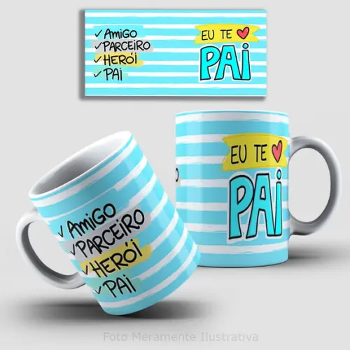 Arquivo Digital Kit 52 Artes para Canecas Dia dos Pais *png*