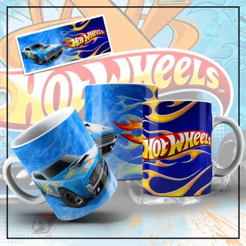 Kit 19 Artes Hot Wheels Sublimação Estampas Canecas