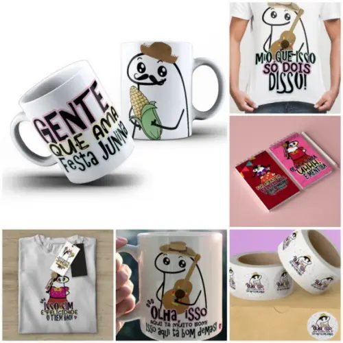Arquivo digital Flork Meme Bento Junino São João Caipira