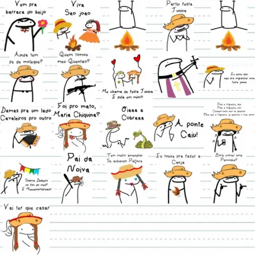 Arquivo digital Flork Meme Bento Junino São João Caipira