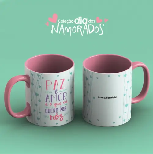 Arquivo digital kit 27 artes para canecas Dia dos Namorados