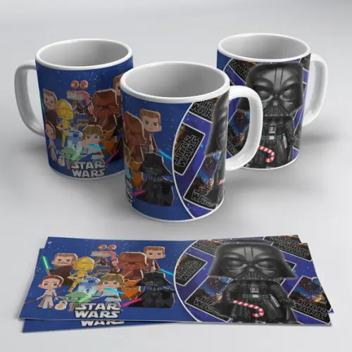 Arquivo digital kit artes para canecas Star Wars