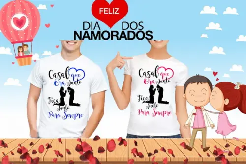 Estampas para camisetas Tema Dia dos Namorados JPG/PNG