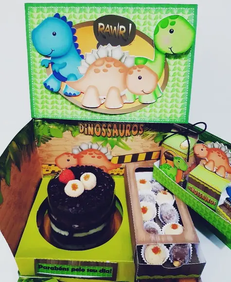Arquivo caixa cenario Dinossauro - Cute - baby *Studio/PDF
