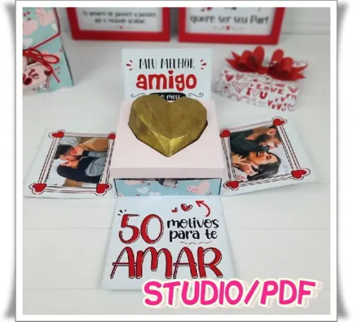 Arquivo caixa explosão -Dia dos namorados ***Studio/PDF