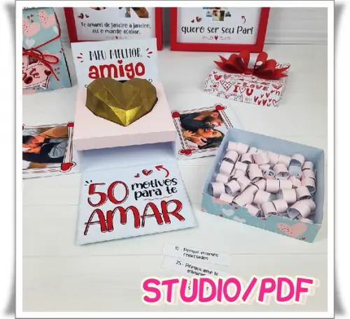 Arquivo caixa explosão -Dia dos namorados ***Studio/PDF