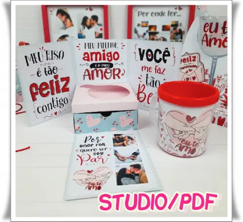Arquivo caixa explosão -Dia dos namorados **Studio/PDF