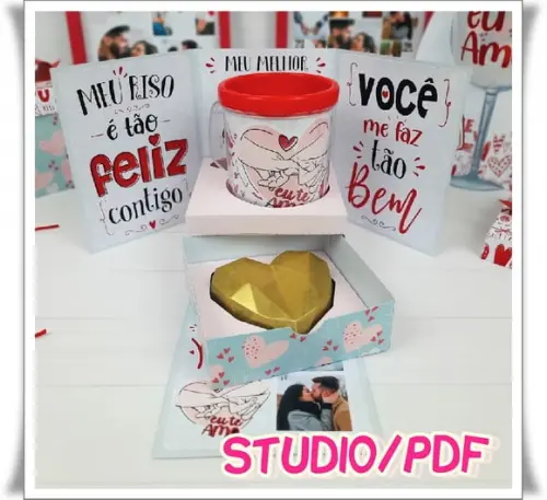 Arquivo caixa explosão -Dia dos namorados **Studio/PDF