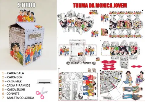 Arquivo corte Turma da Mônica Jovem em Studio/PDF