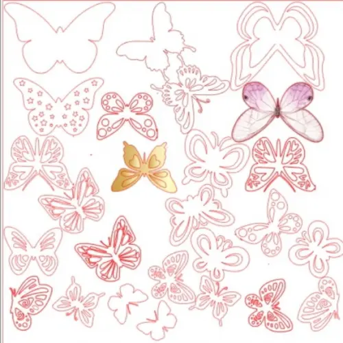 Arquivo De Corte Borboletas Vazadas