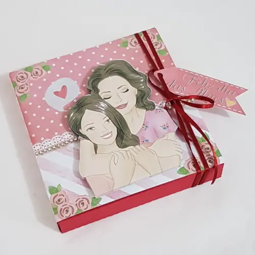 Arquivo de corte Caixa cartão - Dia das Mães Studio/PDF