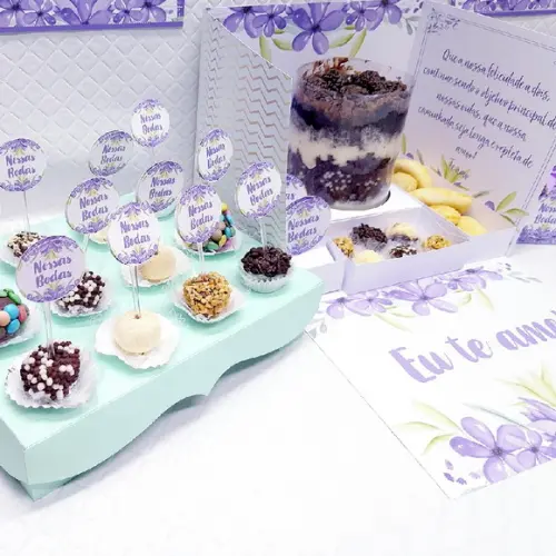 Arquivo de corte Caixa Cenário - Floral Lilás *STUDIO/PDF
